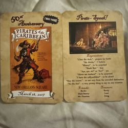 Disney Pirates Of The Caribbean 50th Anniversary  Card 3/18/2017