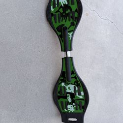 34" Waveboard Rip Stik Two Flashing Wheels Road Surfing Skateboard Green