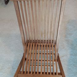 2 x Teak Folding Wooden Chairs