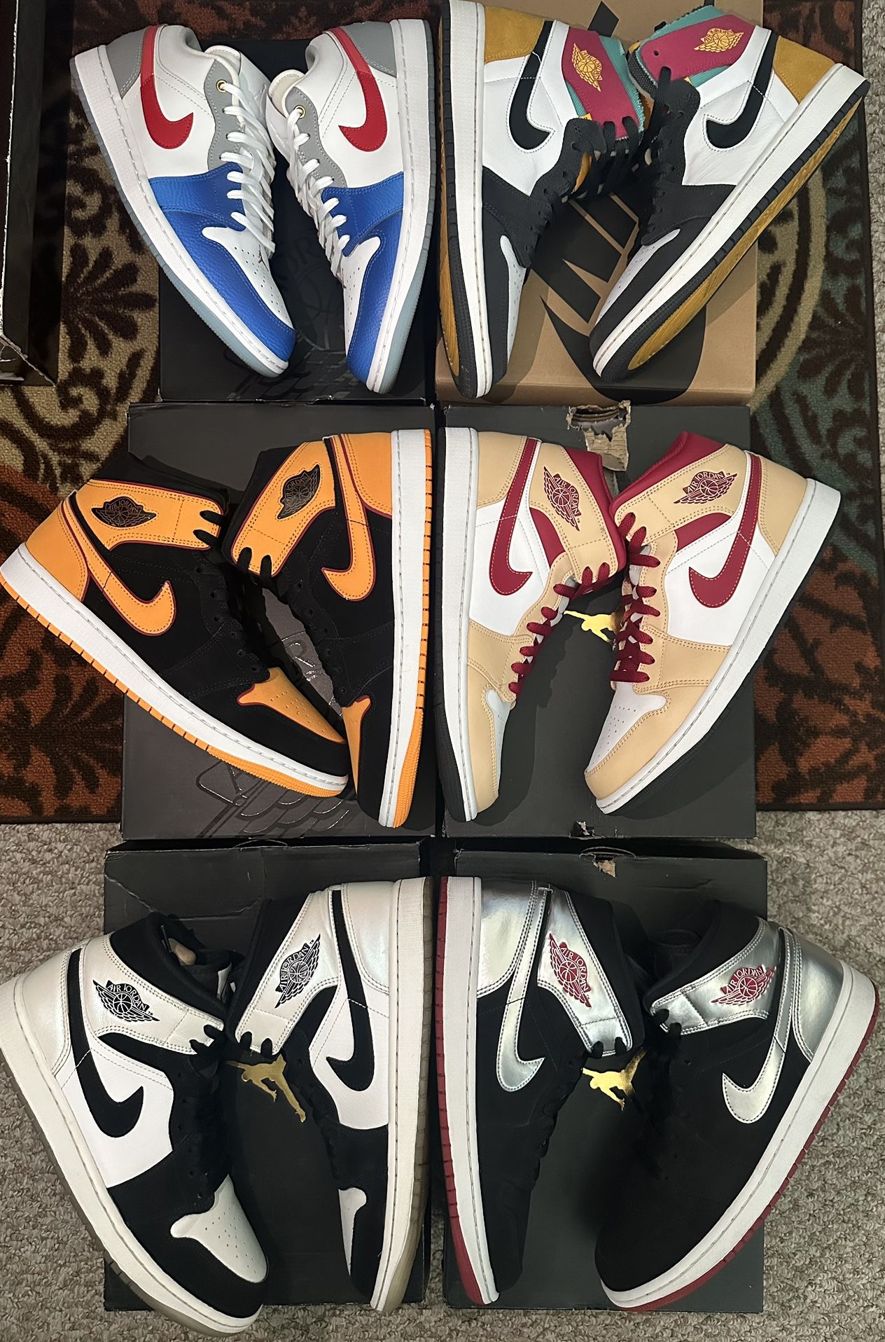 Nike Air Jordan 1 Bundle (All Size 9.5) ❤️🔥Low Top Size 8.5 ‼️