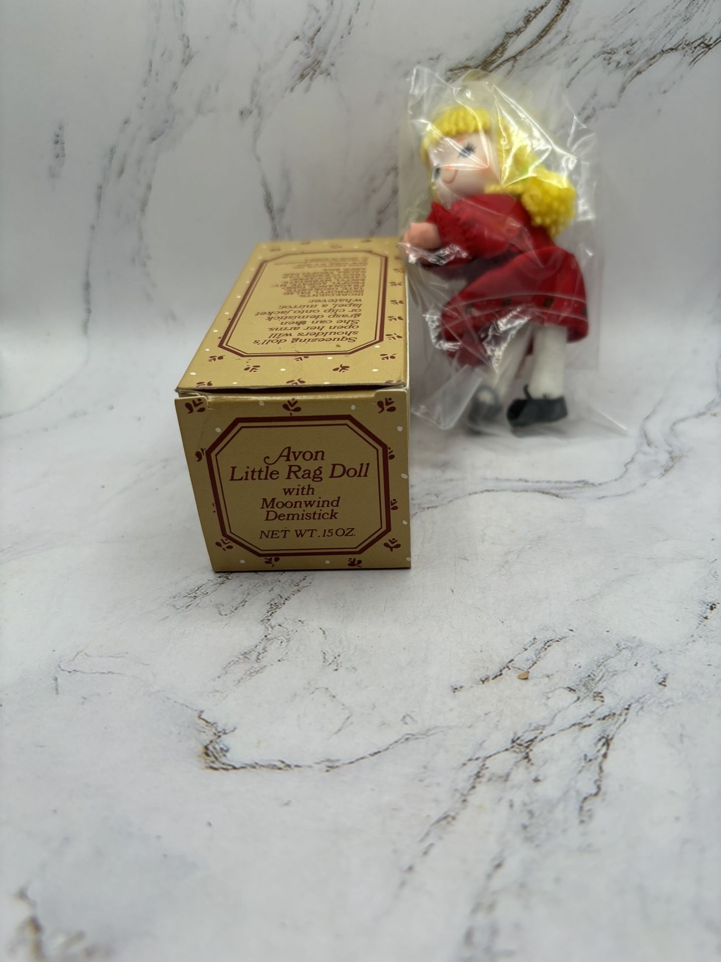 Avon Little Rag Doll With Moonwind Demistick