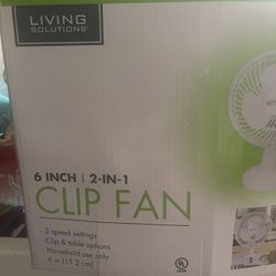 Brand New 6inch 2 In 1 Clip Fan
