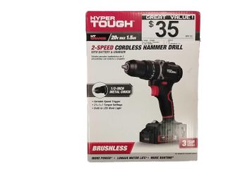 Hyper Tough 80045 Red Cordless Hammer Drill