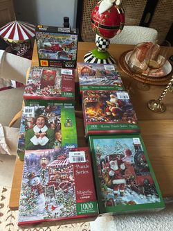 Christmas Puzzle Set of 7 $18