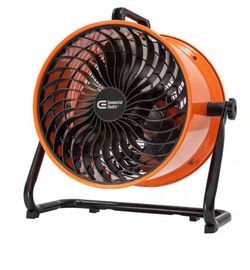 Nuevo en caja Ventilador de piso de tambor de 16 pulgadas y 3 velocidades en color naranja con turbocompresor de alta velocidad. Ideal para una venti