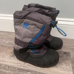 Kids Grey Sorel Winter Snow Boots. Size 13. 