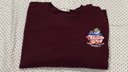 Burgundy Hanes Ultimate Cotton Crew Neck Sweater 2XL