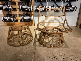 Bohemian Style Wicker Set with High Backrest