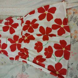 Cash Only) Girls Red Flower Dress Size 120y 