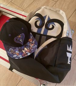 Kingdom hearts backpack & hat