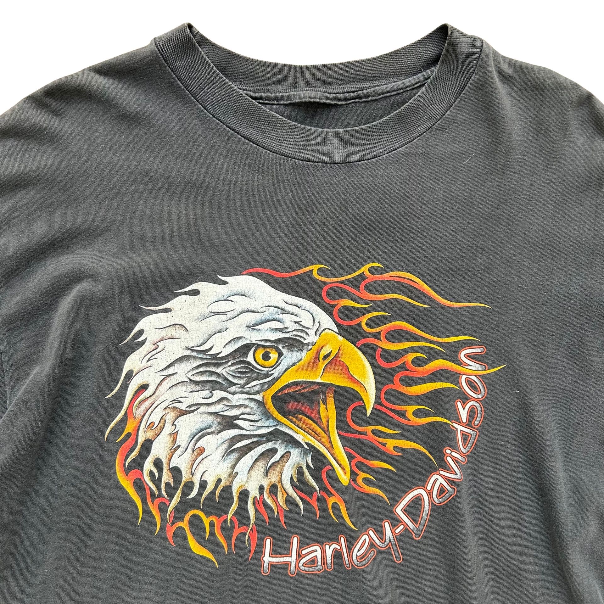 Vintage Harley Davidson Eagle Flames Long Sleeve Shirt XL