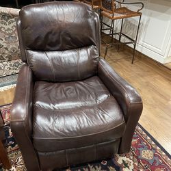 Leather recliner
