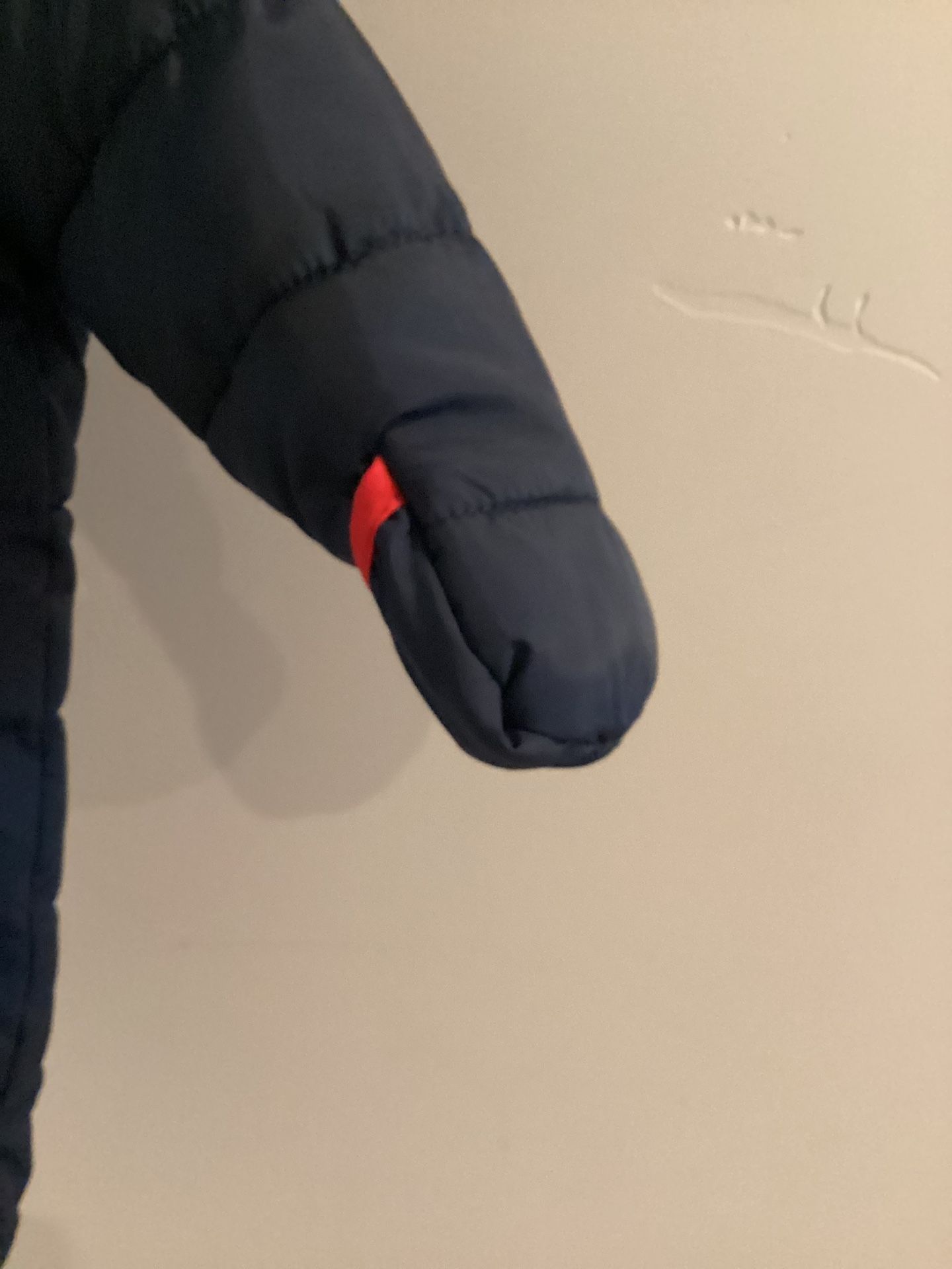 CONVERSE ALL STAR newborn Baby One Piece Zipper Blue Red Fleece Lined