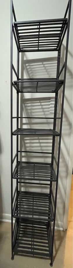 Metal Shelf Bookcase 69”h x 13”w x 11”d