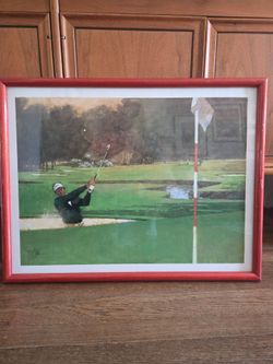 Framed limited edition print titled "Sand Wedge" by Bart Forbes, Signed by Artist