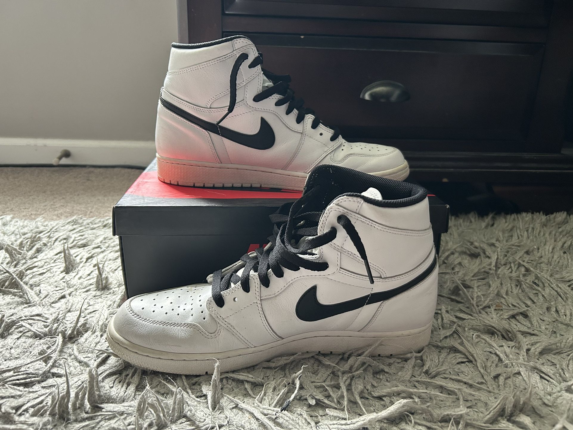 Mens 12 Jordan 1 Ying Yang White 555088-102