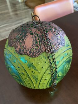 Morrocan style, lantern, green and gold