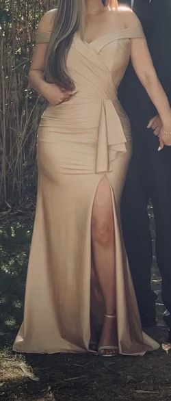 Beautiful Gold Satin Dress/Gown