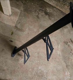 Black Car Rear Wing Spoiler with Brackets