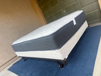(Delivery Available) Queen Bed Frame + Box Spring + Mattress