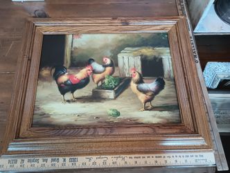 Chicken Oil Painting