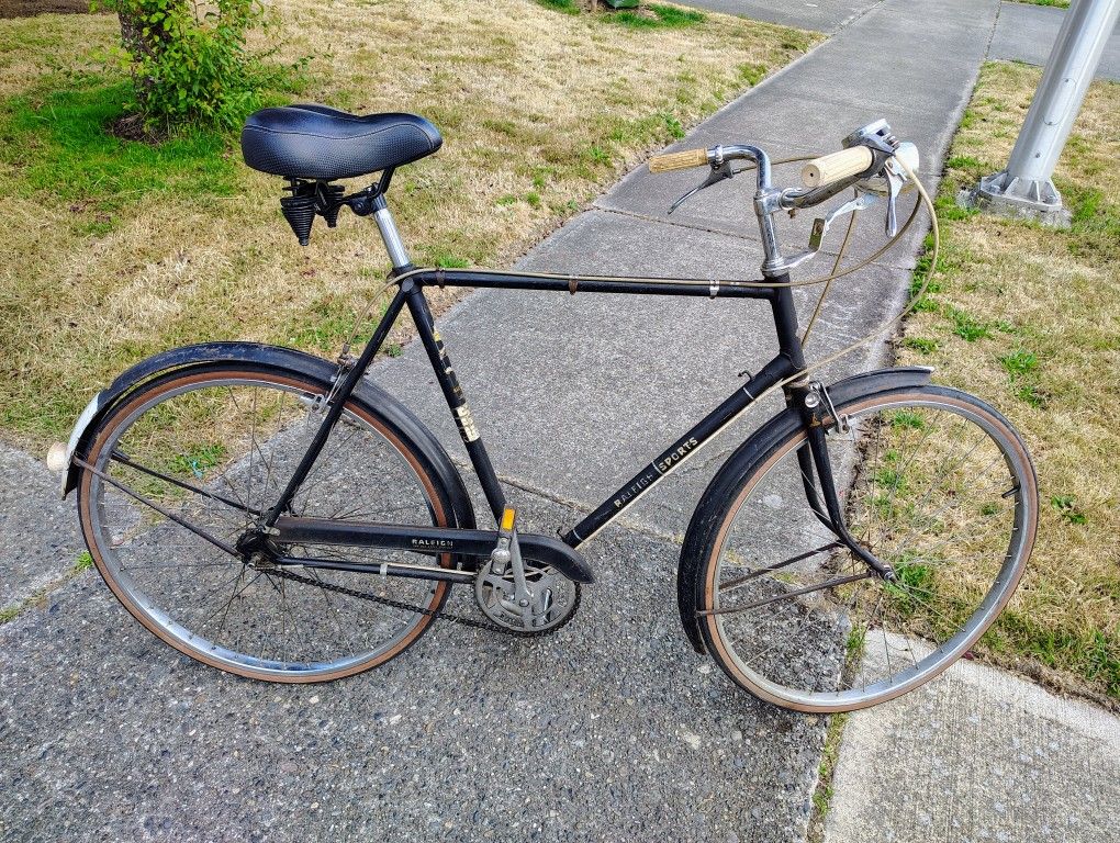 1964 Raleigh Sports 3-Speed Vintage Bike – Classic English Cruiser