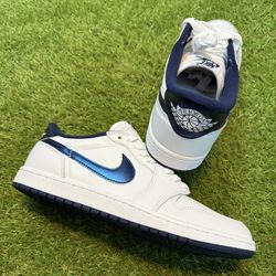 Jordan 1 Low Navy Metallic  Size 10.5  (Check Our Other Listings For More)