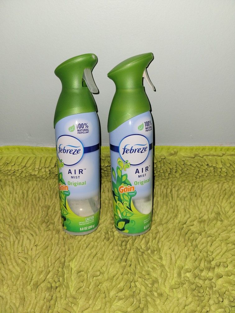 2 Febreze Air Mist 8.8oz Original Gain Scent
