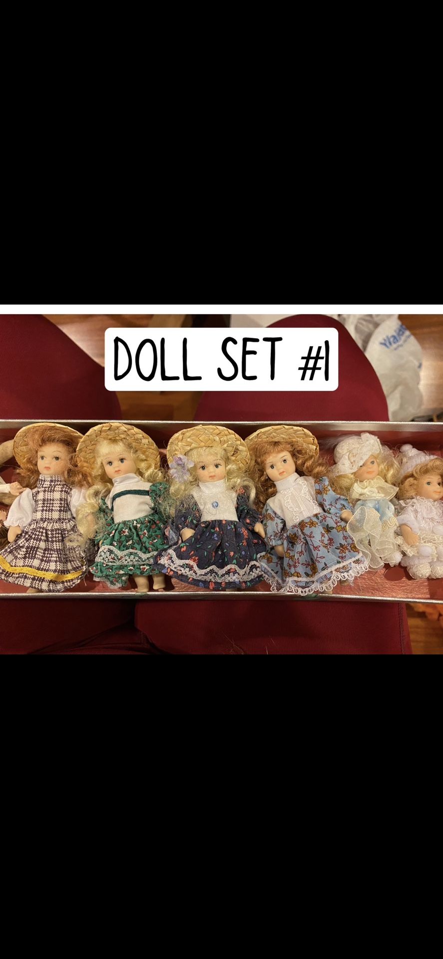 Small Porcelain Doll Set