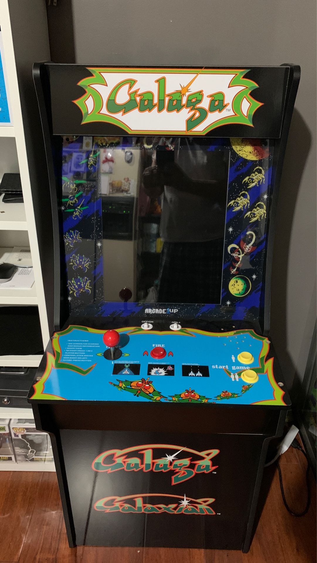 Galaga Galaxian 2 in 1 Arcade1up Arcade Cabinet Machine Assembled