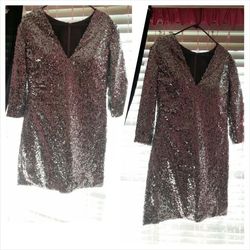 Silver sequins dress