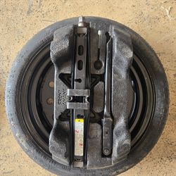 T125/70/16 Spare Tire And Car Jack