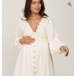 Pinkblush Cream Maternity Dress
