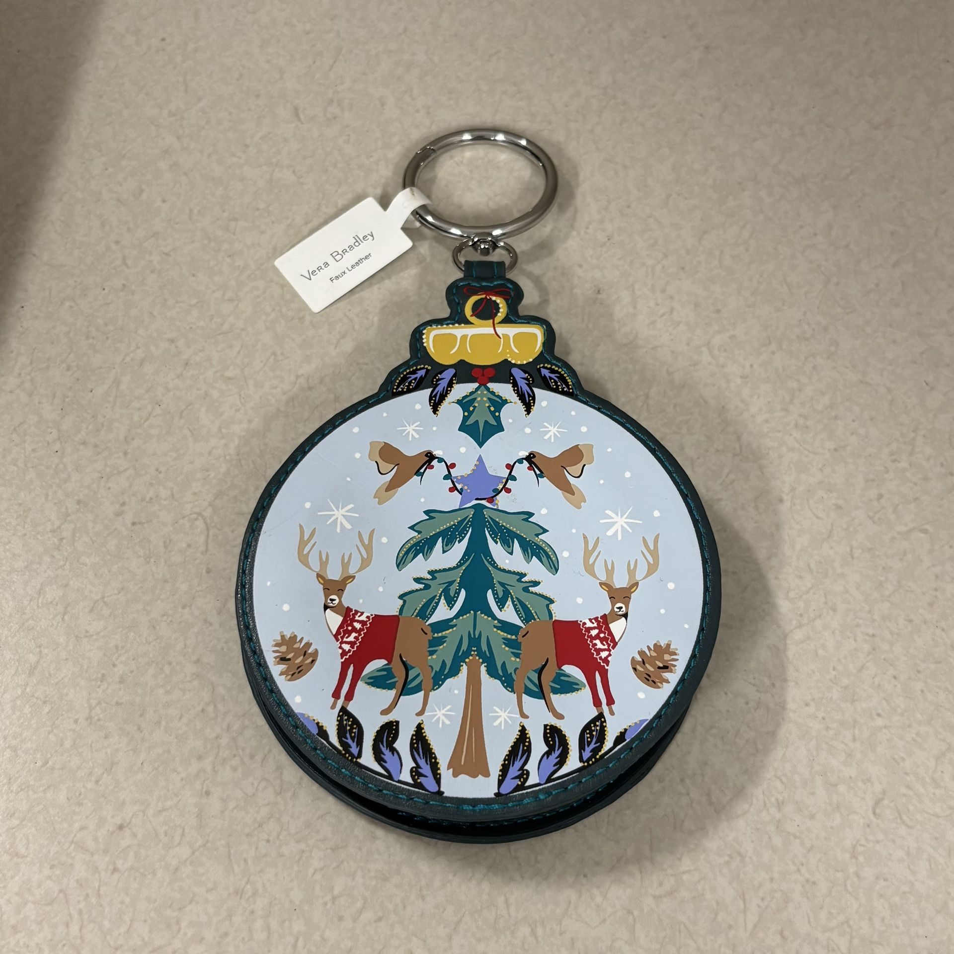 Vera Bradley Christmas Coin Purse Bag Charm NEW