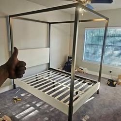 Queen/King Canopy Bed Frame Available - Cash + Installments