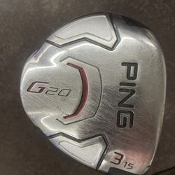 Ping G20 3 Wood 15° – Regular Flex TFC 169F Shaft 43” Club Length