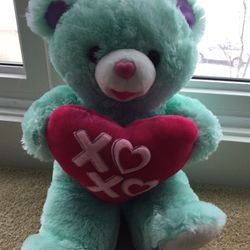 BRAND NEW LARGE DAN DEE HEART BEAR FUN KIDS STUFFED PLUSH ANIMAL TOY GET WELL GIFT! XOXO LOVE