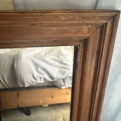 Lead Mirror Solid Wood Frame (31x38”)