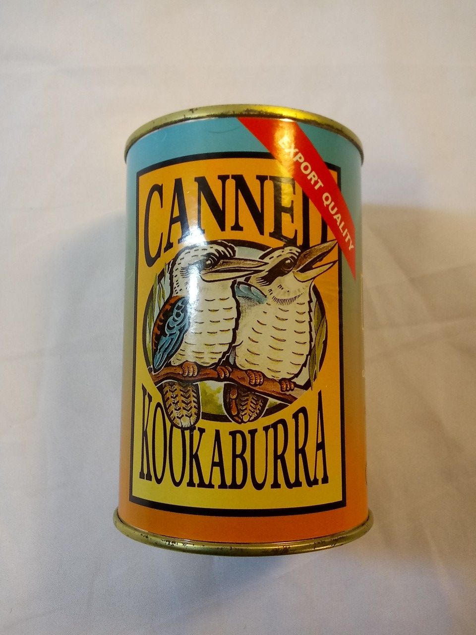 Canned Kookaburra, Aussie Cans, Cute Gift, Stuffed Animal, Collectible, Toy, Sealed, New