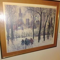Vintage Chicago Print Framed