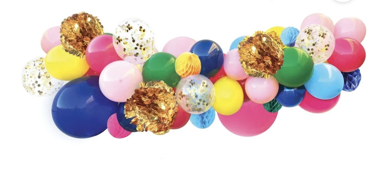 Packed party balloon garland kit, 42 pieces