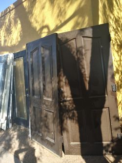 Matching wooden exterior doors