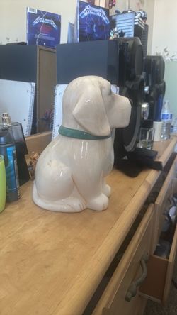 Pioneer Woman "Lucy" White Labrador Retriever Cookie Jar