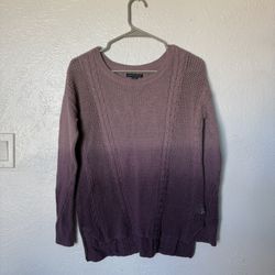 American Eagle Outfitters Crewneck Knit Purple Ombré Sweater Relaxed Fit Size XS