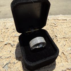 Silver Moissanite Ring 