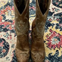 Ariat Cowgirl Western Boots Womens Size 7.5 B Brown Zealous Snip Toe 