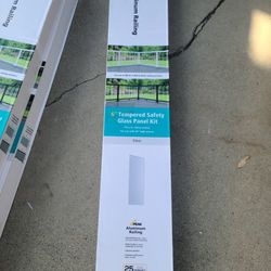 Aluminum Deck Railing Clear Glass Panel Kit