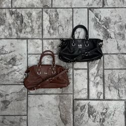 Coach Bags SET. Ashley Madison Sabrina Satchels Brown & Black Leather