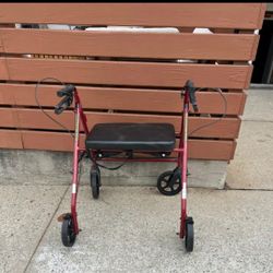 Stand Up Dual Brake Walker With Seating