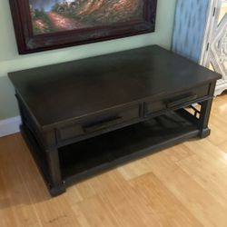 Tolling Coffee Table With Drawers